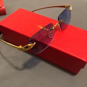 Rimless Cartier Sunglasses